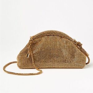 LOFT Metallic Gold Dumpling Bag